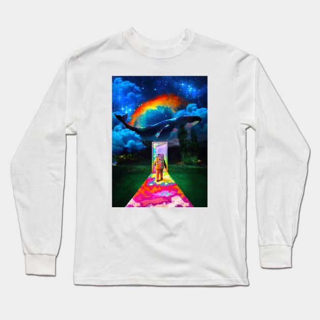 Neon Path Long Sleeve T-Shirt by LumiFantasy
